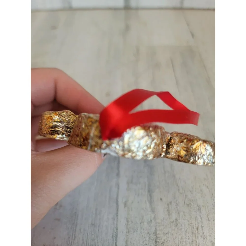 Vintage unique foil gingerbread man cookie ornament xmasVintage unique foil ging